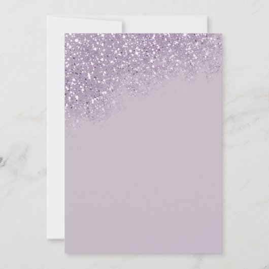 Carte Floral Sparkles Mariage Menu3 Mauve ID889 (Dos)