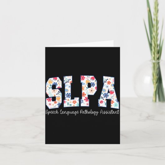 Carte Floral Speech Language Pathology Istant Slpa Appre (Devant)
