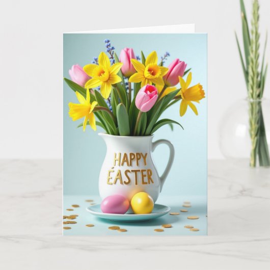 Carte Floral Springtime Pitcher Card (Devant)