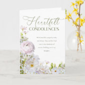 Carte Floral Sympathy Card (Fleur jaune)