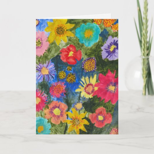 Carte  Floral Symphony - Uplifting Blank Greeting Card (Devant)
