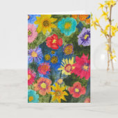 Carte  Floral Symphony - Uplifting Blank Greeting Card (Fleur jaune)