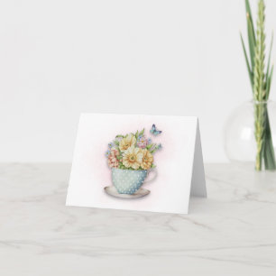 Carte Floral Teacup Note