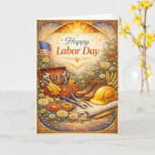 Carte Floral Tools Happy Labor Day (Fleur jaune)