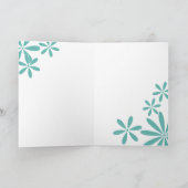 Carte Floral Turquoise 30e Anniversaire (Intérieur)