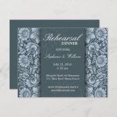 Carte Floral Turquoise de la répétition (Devant / Derrière)