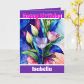 Carte Floral Unique Moderne Collection élégant (Fleur jaune)