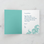 Carte Floral Valentine (bleu & turquoise) (Intérieur)