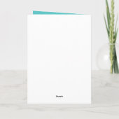 Carte Floral Valentine (Turquoise) (Dos)