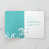 Carte Floral Valentine (Turquoise) (Intérieur)