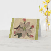 Carte Floral : Vintage (Fleur jaune)