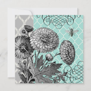 Carte Floral vintage moderne