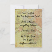 Carte Floral Vintage Rustique Enregistrer La Date (Dos)