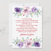 Carte Floral, violet et lilas Changement de plan (Dos)