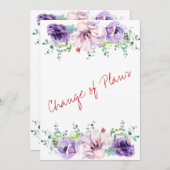 Carte Floral, violet et lilas Changement de plan (Devant / Derrière)