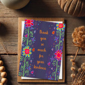 Carte Floral violet Merci