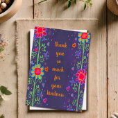 Carte Floral violet Merci