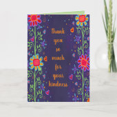 Carte Floral violet Merci (Devant)