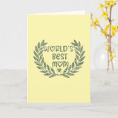 Carte Floral World's Best Mom Text Design (Fleur jaune)