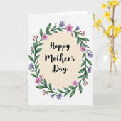 Carte Floral Wreath Honor Message Card (Fleur jaune)