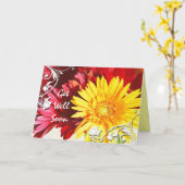 Carte florale (Fleur jaune)
