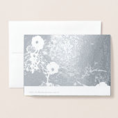 Carte florale à huile verte d'anniversaire (Derrière avec enveloppe)