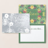 Carte florale à huile verte d'anniversaire (Affichage)