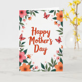 Carte florale à pois (Fleur jaune)