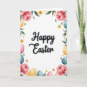 Carte florale à pois de printemps