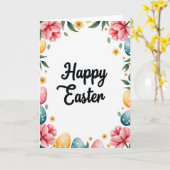 Carte florale à pois de printemps (Fleur jaune)