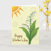 Carte florale à pois pour le printemps (Fleur jaune)