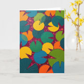 Carte florale abstraite joyeuse (Fleur jaune)