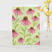 Carte florale aquarelle Cône rose (Fleur jaune)