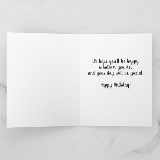 Carte florale aquarelle rose pour 80 ans (Intérieur)