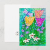 Carte florale blanche Deanna Day (Devant / Derrière)