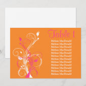 Carte Florale blanche rose orange 5x7 (Devant / Derrière)