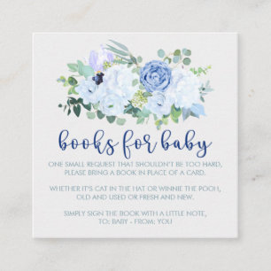 Carte florale bleue avec du charme et moderne de