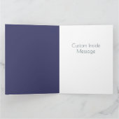 Carte florale bleue botanique "Pensée pour vous" (Intérieur)