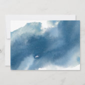 Carte Florale bleue Faire-part de l'événement repo (Dos)