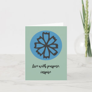 Carte florale Boho colorée Blank Celebrate Diverse