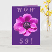 Carte florale brillante et audacieuse 59e annivers (Fleur jaune)