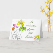 Carte florale catholique Nun Diamond 75e Jubilee (Fleur jaune)