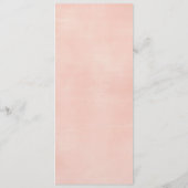 Carte florale chic de menu d'or de pêche (Dos)