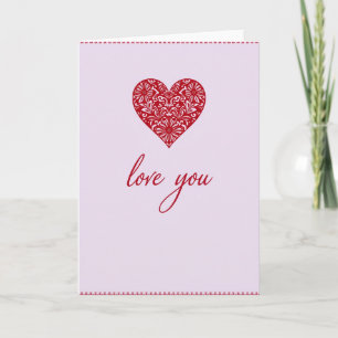 Carte Florale Cœur Amour Vous
