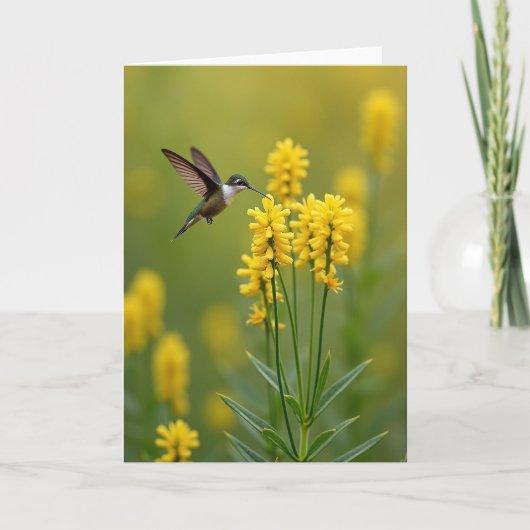 Carte Florale Colibri (Devant)