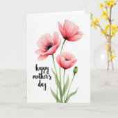 Carte florale corail et rose (Fleur jaune)