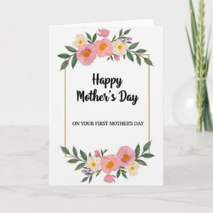 Carte florale d'anniversaire de mariage