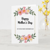 Carte florale d'anniversaire de mariage (Fleur jaune)