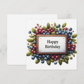 carte florale d'anniversaire heureuse (Devant / Derrière)