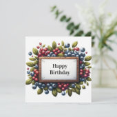 carte florale d'anniversaire heureuse (Debout devant)